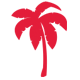 Red palm tree icon.