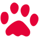 Red paw icon.