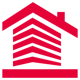 Red building icon.