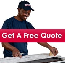 Banner with Pickfords employee and Get a Free Quote text